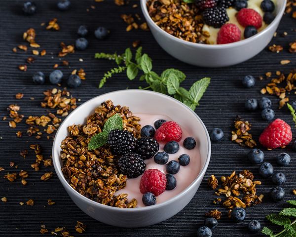 Walnut Crust Blueberry Tart